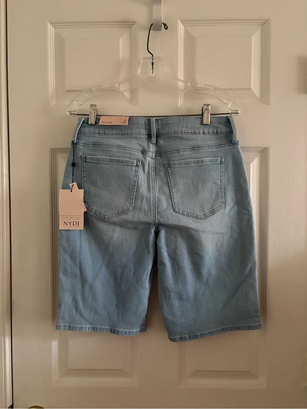 NYDJ Briella Light Wash Denim Bermuda Shorts - Picture 3 of 8